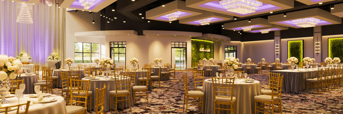 The Astro Celebrations event venue filled with neatly set tables