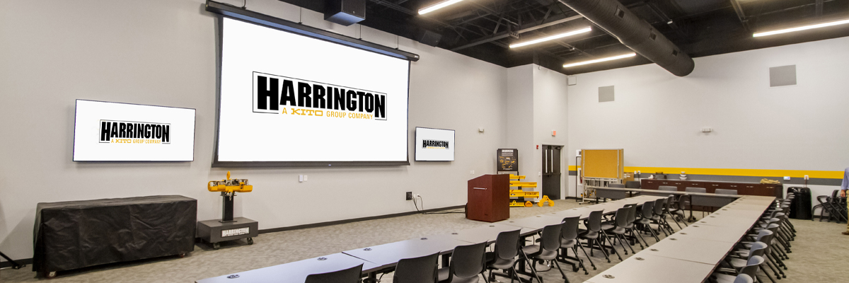 View of a Harrington Hoists training room