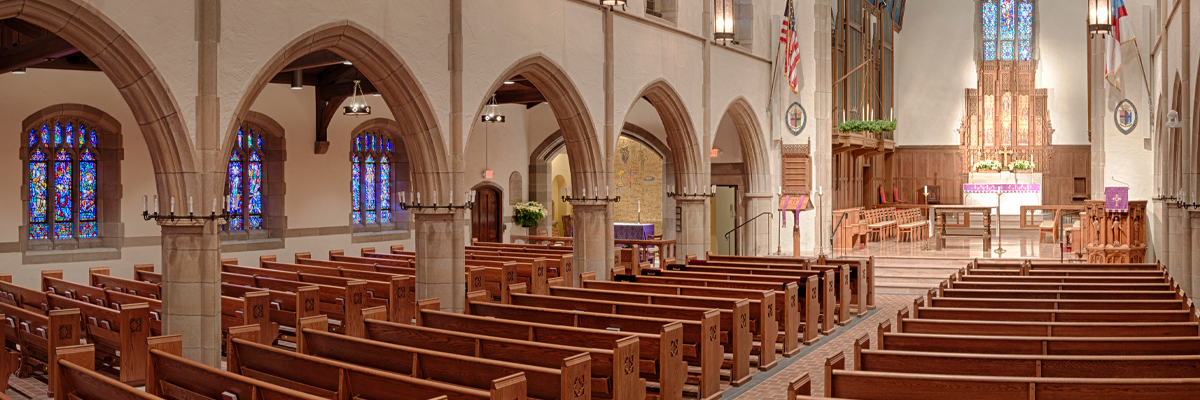 View of pews inside Saint Stephens Episcopal Church