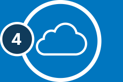 Icon of a cloud with the number 4