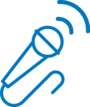 Icon of a handheld microphone