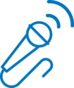 Icon of a handheld microphone