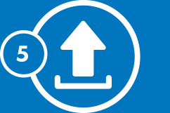 Icon of an arrow pointing up with the number 5