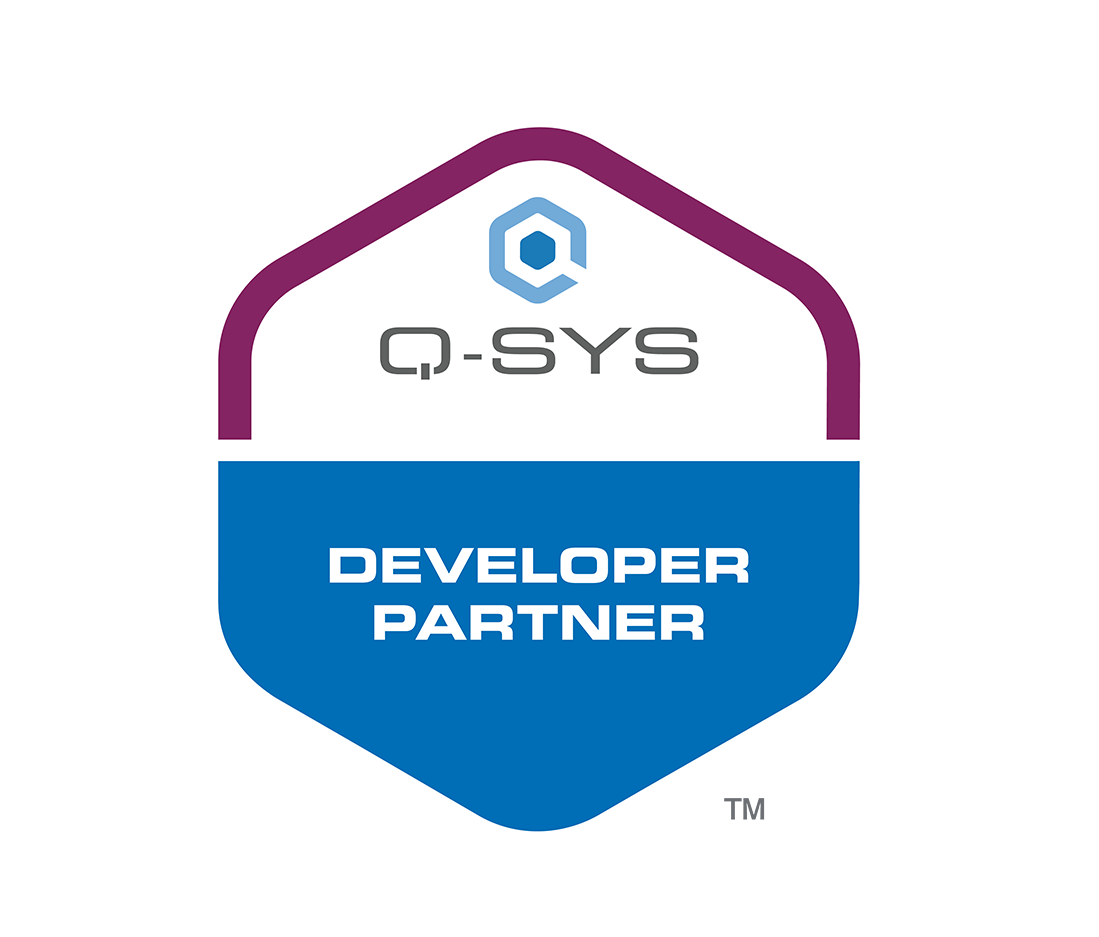 Q-SYS Developer Partner logo