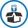 Icon of am open box with an ethernet cable sticking out
