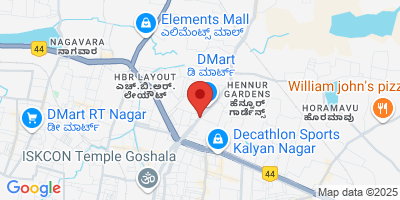 Ground Floor, 102/2 Hennur Cross, Kalyanagar Post, Bangalore, Karnataka, 560043